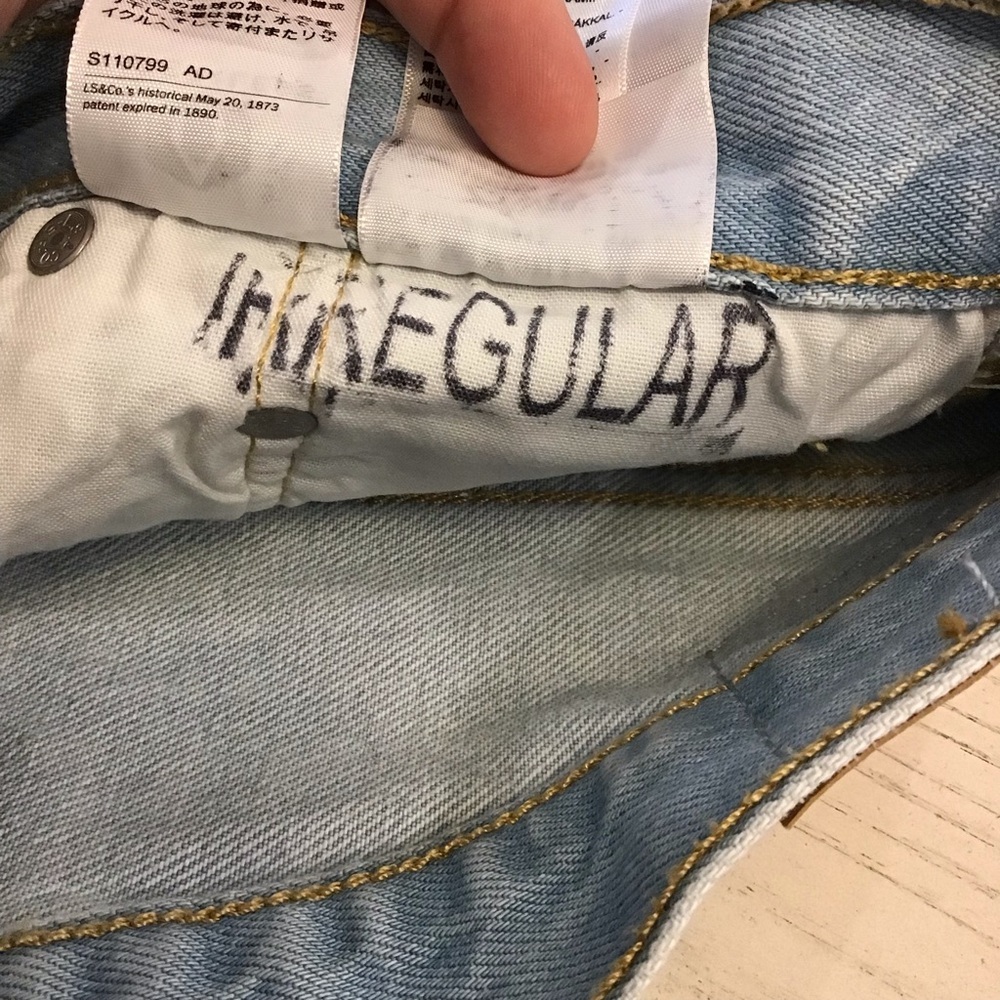 Levi’s 501 W28 (US 6/7) Denim Womens Shorts Irregular High Rise Luxor 56327-0113 - Picture 9 of 13